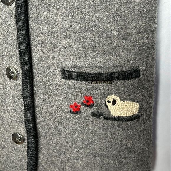 Gaddy hand metier 100% wool sleeveless vest - Picture 2 of 4